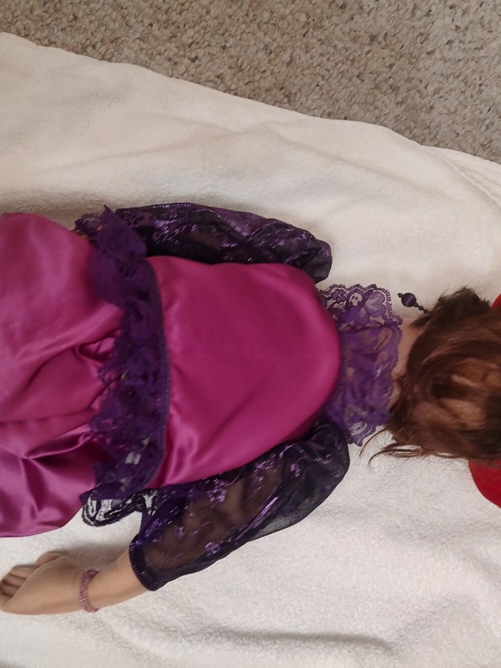 ART DOLL HANDMADE RED HATTER - Picture 3 of 4